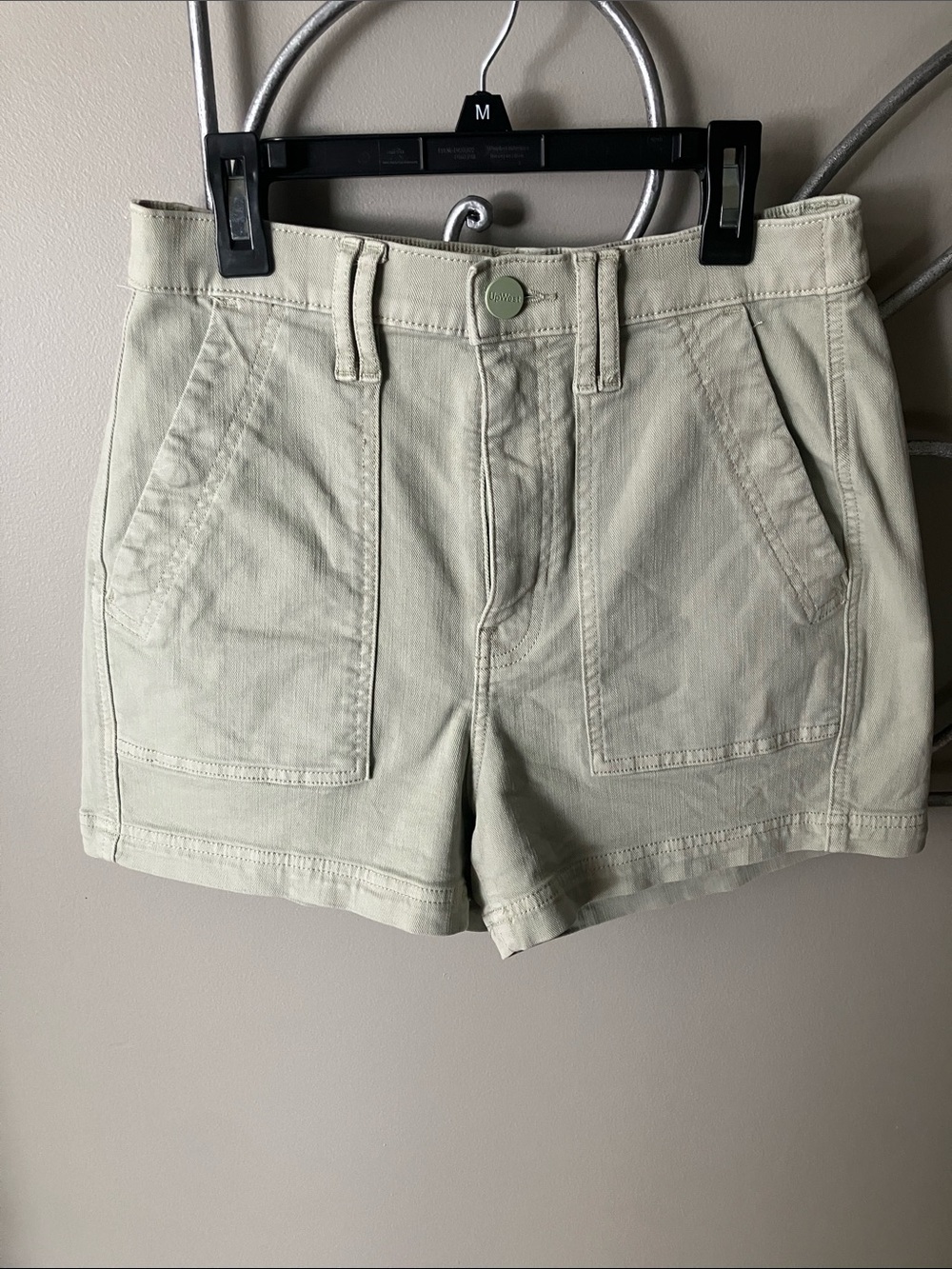 Never worn, UpWest High-Rise Utility Shorts in Sage